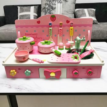 360Home Rosa Erdbeere Replik Kinder Spieltisch Spiel Küchentisch